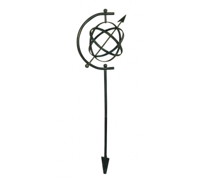 Zonnewijzer groen metaal met steker middel