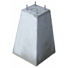 Betonpoer 15x15x35 cm + 4x draadeind M10