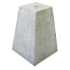 Betonpoer 18x18x45 cm + schroefhuls M16