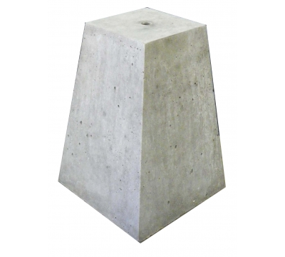 Betonpoer 18x18x45 cm + schroefhuls M16