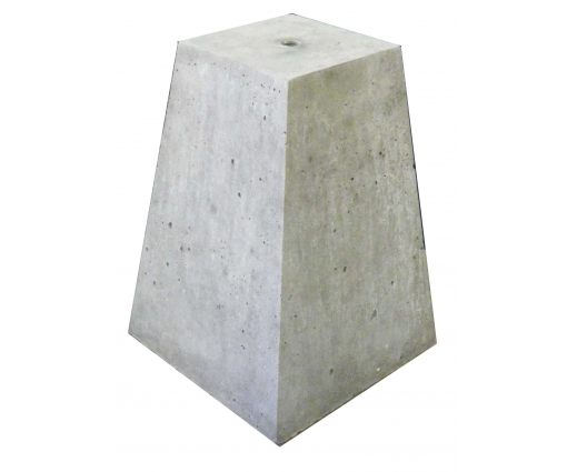 Betonpoer 18x18x45 cm + schroefhuls M16