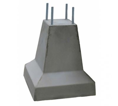 Betonpoer 20x20x50 cm + 4x draadeind M16