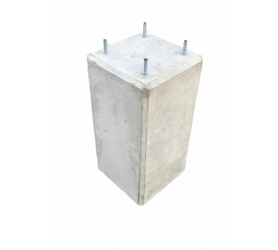 Betonpoer 23x23x45 cm met 4x draadeind m10